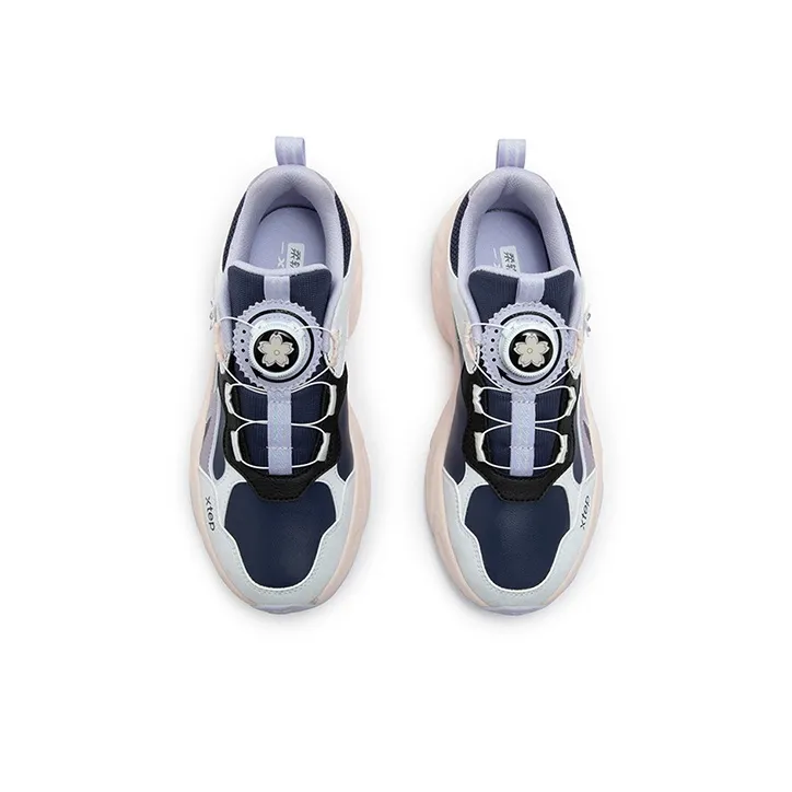 XTEP Non-slip Support Low-Top Kids Lifestyle Shoes Plum Purple Specialized White Kids'-2