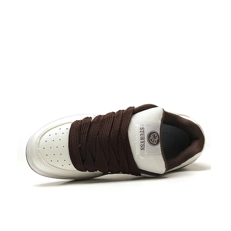 STUR YSN Wear resistant And Lightweight Low Top Skateboard Shoes Unisex Chocolate-2