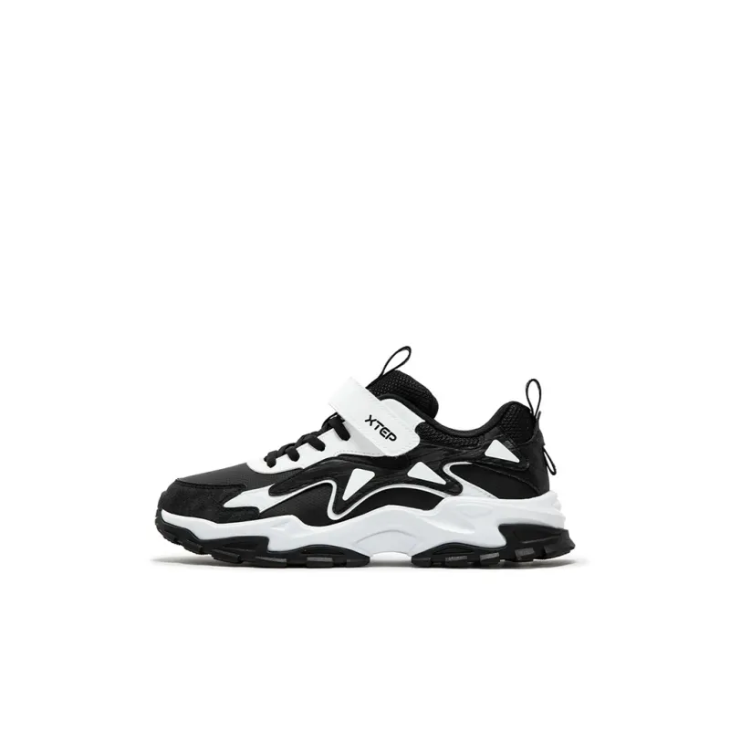 XTEP Non slip Support Low Top Kids Lifestyle Shoes Black Tejidos Blanco Kids'-0