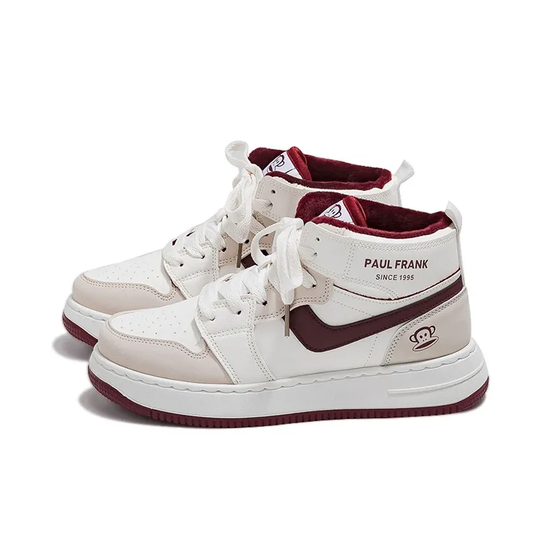 PAUL FRANK High Top Skateboard Shoes Unisex Rusty Red-25