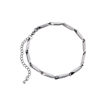 QIANFANGDAHUANGYE Titanium Steel Bracelets Unisex Silver