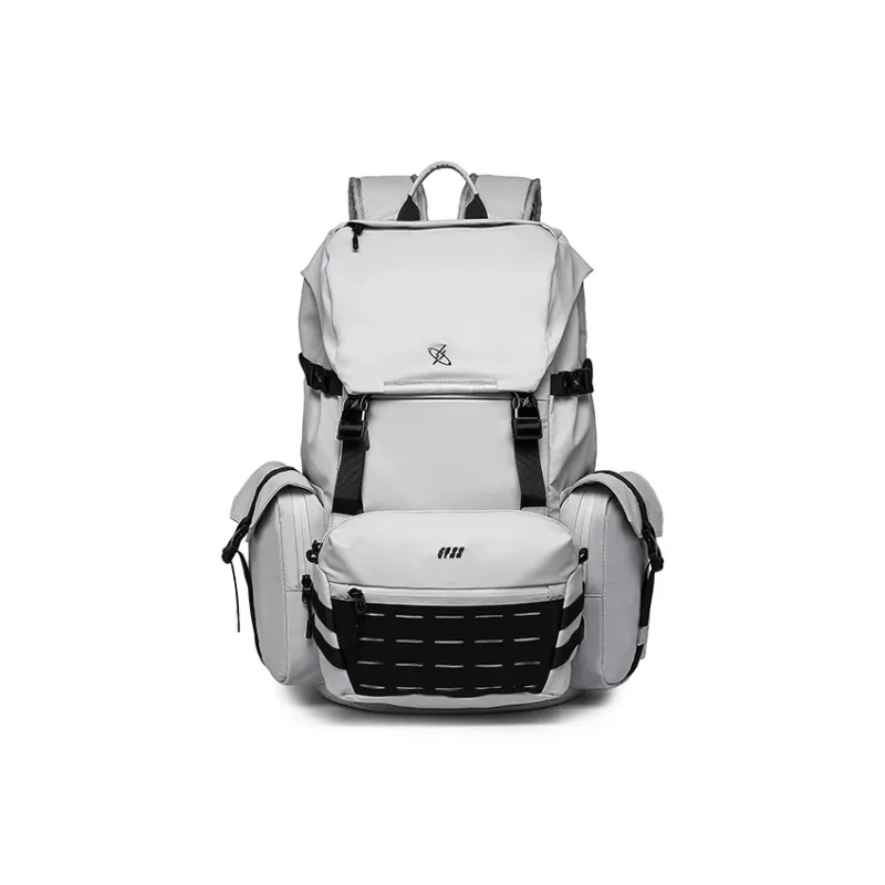 GYXX Artificial Leather Backpack Unisex Jasper/Frost Moon White-6