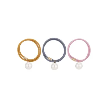 ROYALSASA Rubber, Acrylic Beads Hair Tie Women's