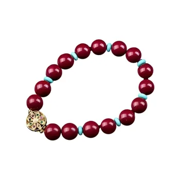 Stone On The Line Cinnabar Bracelets Unisex