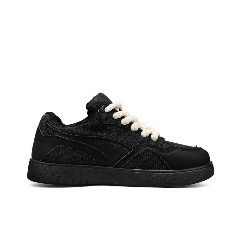 Legaco Chicken Coverage Slip Resistant And Abrasion Resistant Low Top Skateboard Shoes Men's Black-4