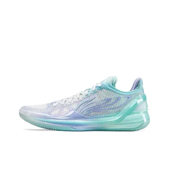 LiNing Blade 4V2 Cushioning Slip Resistant Support Lightweight Rebound Low Top Basketball Shoes Unisex Blue Cyan Purple