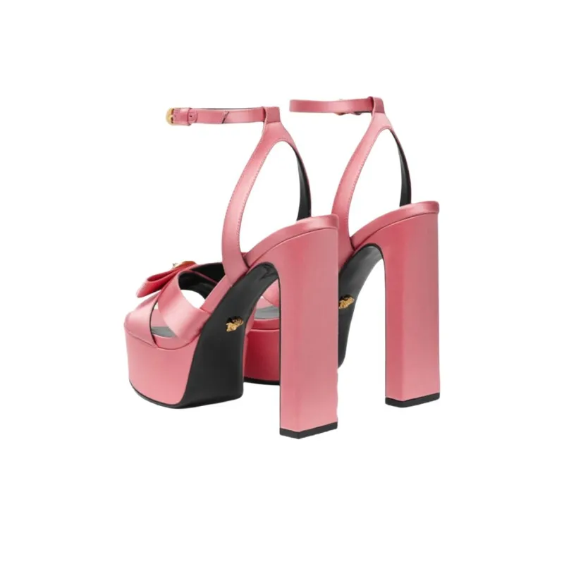 FANSIZHE Gianni One Strap Sandals 14cm Women's Pink-3