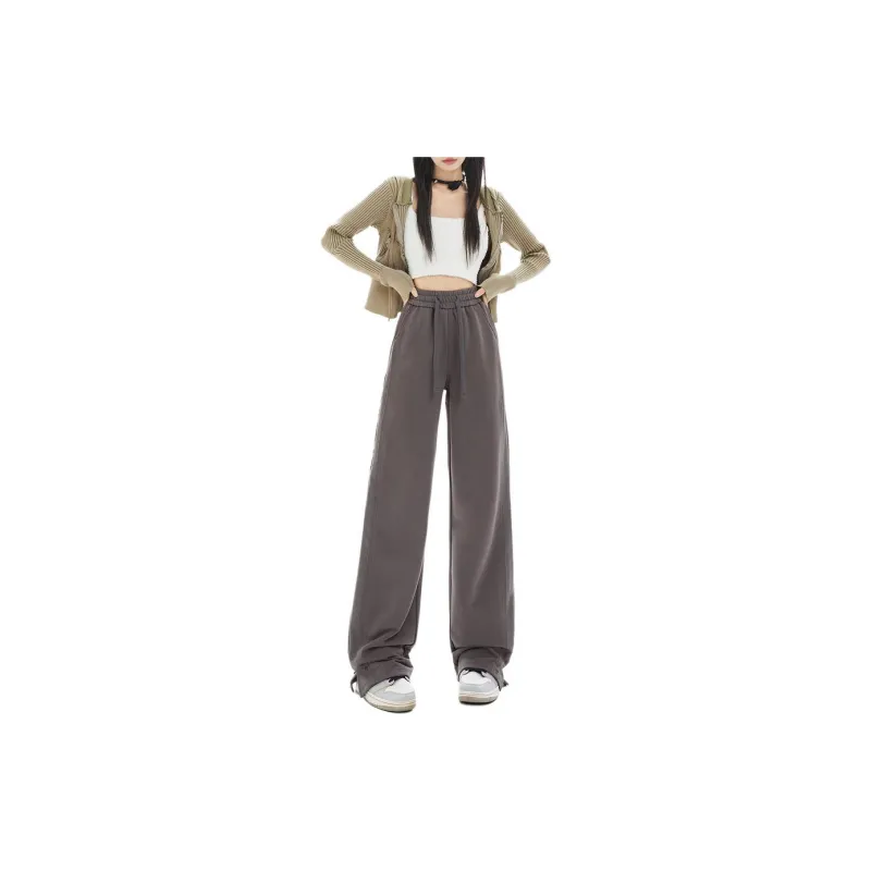 ZAVK Casual Pants Women's Khaki Gray-2