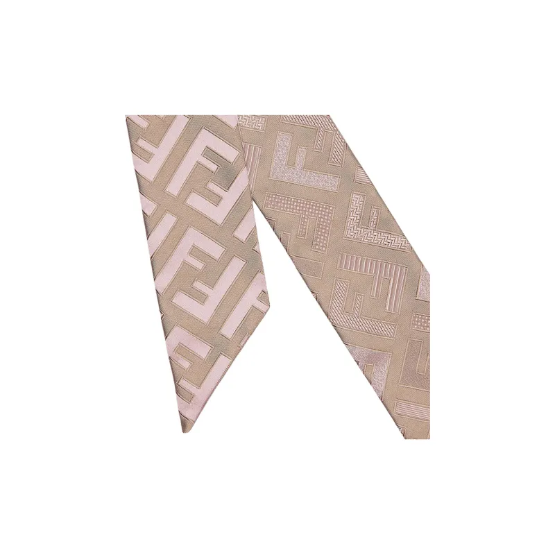 FENDI Mulberry Silk, Jacquard Silk Scarves Women's Pink Purple-2