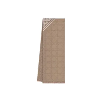 DIOR Wool Knit Scarves Men's Beige