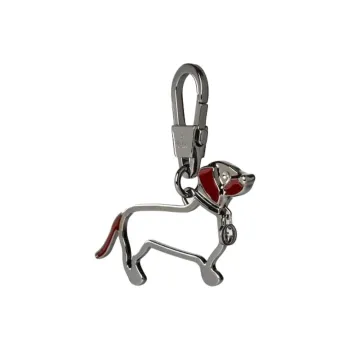 GUCCI Metal Enamel Keychains Unisex Silver