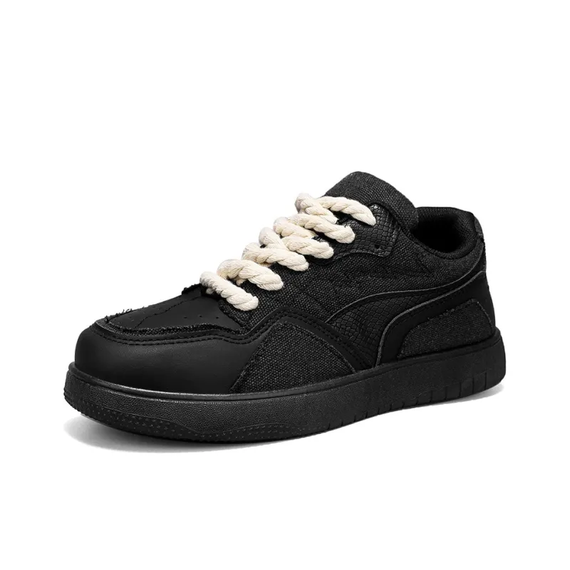 Legaco Chicken Coverage Slip Resistant And Abrasion Resistant Low Top Skateboard Shoes Men's Black-2