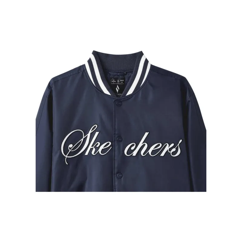 Skechers Sports Life Collection Baseball Jacket Men's Navy Blue-2