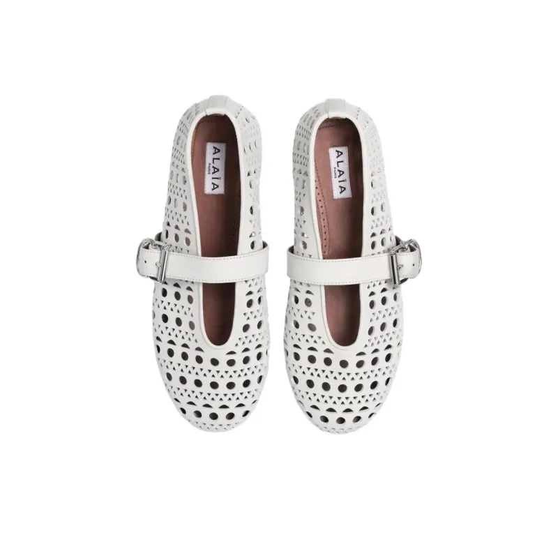 Alaia Casual Single Shoes Women's White-4