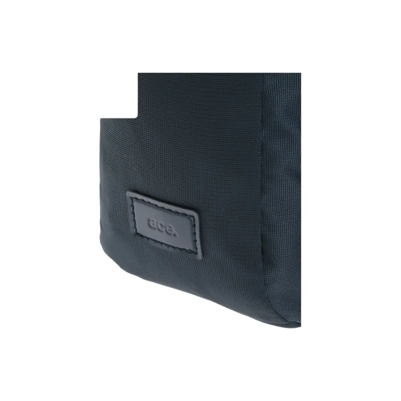 Ace. Fabric Shoulder Bag Crossbody Bag Small Size Unisex Black/Blue-6
