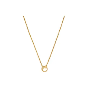 FENDI Artificial Crystal Necklaces Women's Gold