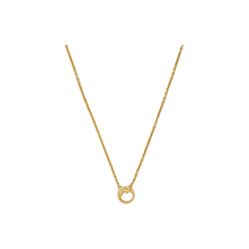 FENDI Artificial Crystal Necklaces Women's Gold-0