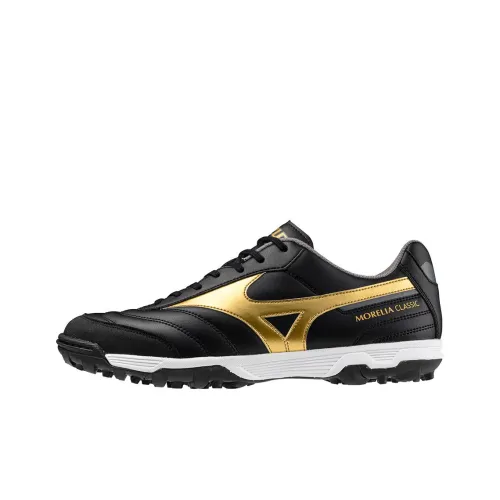 Mizuno TF Rubber Broken Studs Artificial Ground Anti Slip Wear Resistant Soccer Shoes Unisex Black