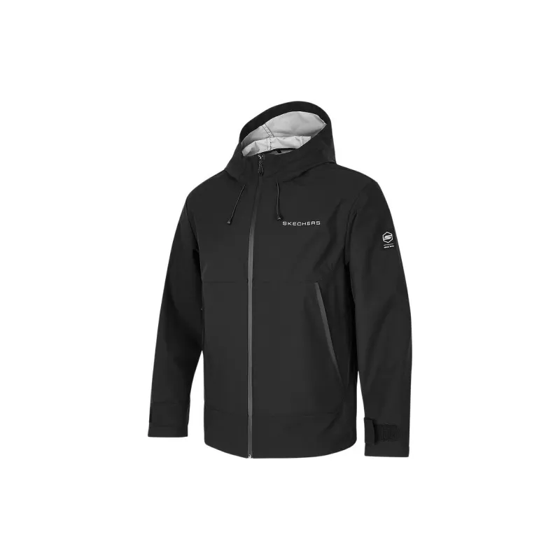 Skechers Water Resistant Windproof Warm Water Repellent Windbreaker Jacket Men's Carbon Black-1