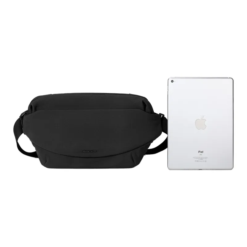 PIERRE CARDIN Zip Closure Crossbody Fanny Pack Medium Size Men's Black-3