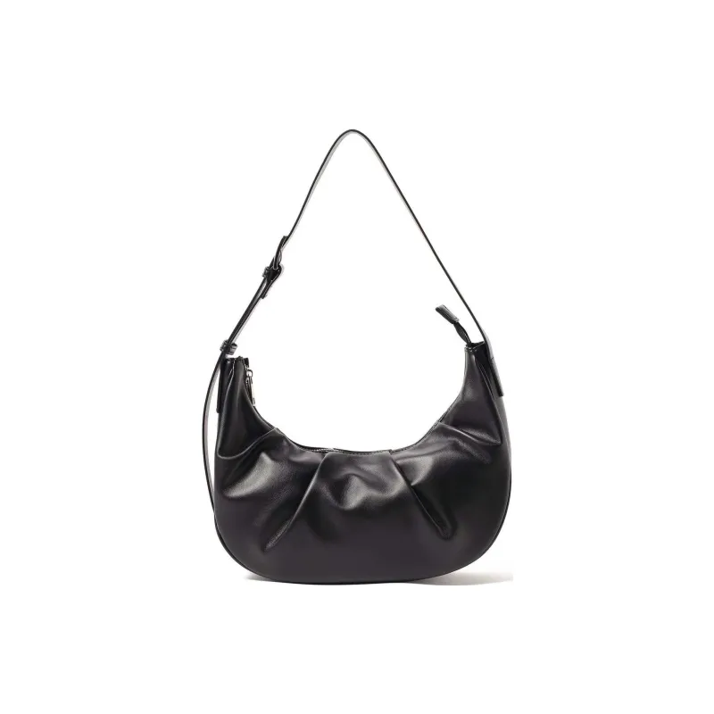 Beams Synthetic Leather Handbag, Shoulder Bag Women's Black/Metallic Pink-0