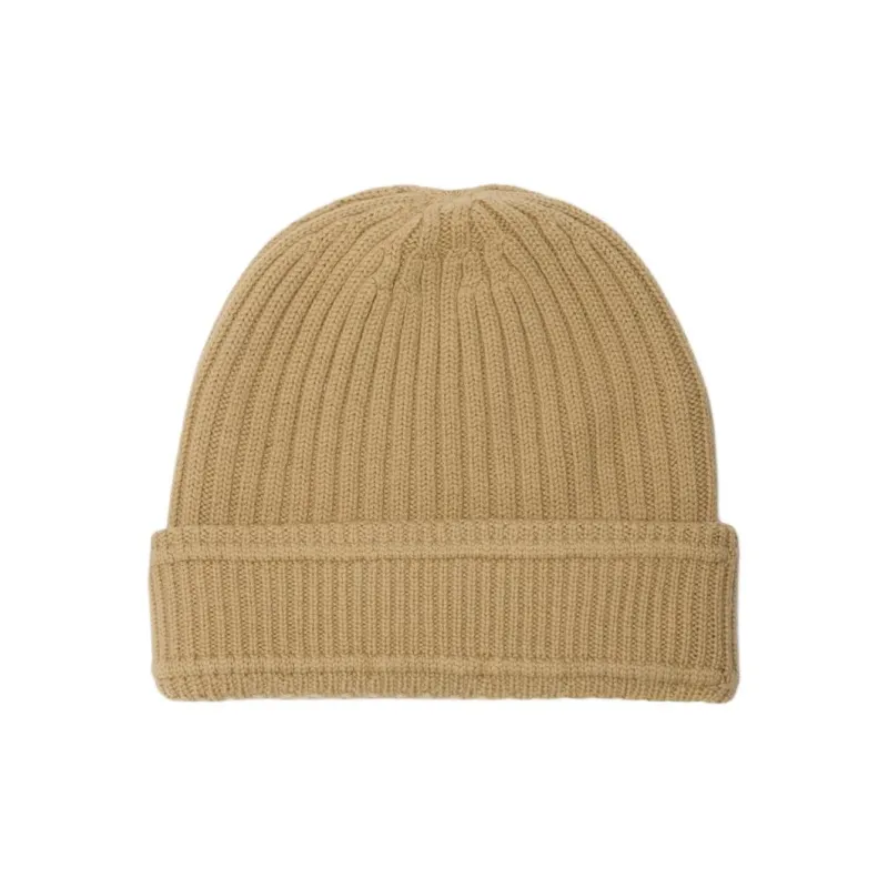 Burberry Logo Patch Ribbed Knit Beanie-1