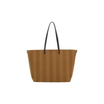 FENDI Cotton Tote Bag Shopping Bag Handbag Shoulder Bag Women's Light Brown