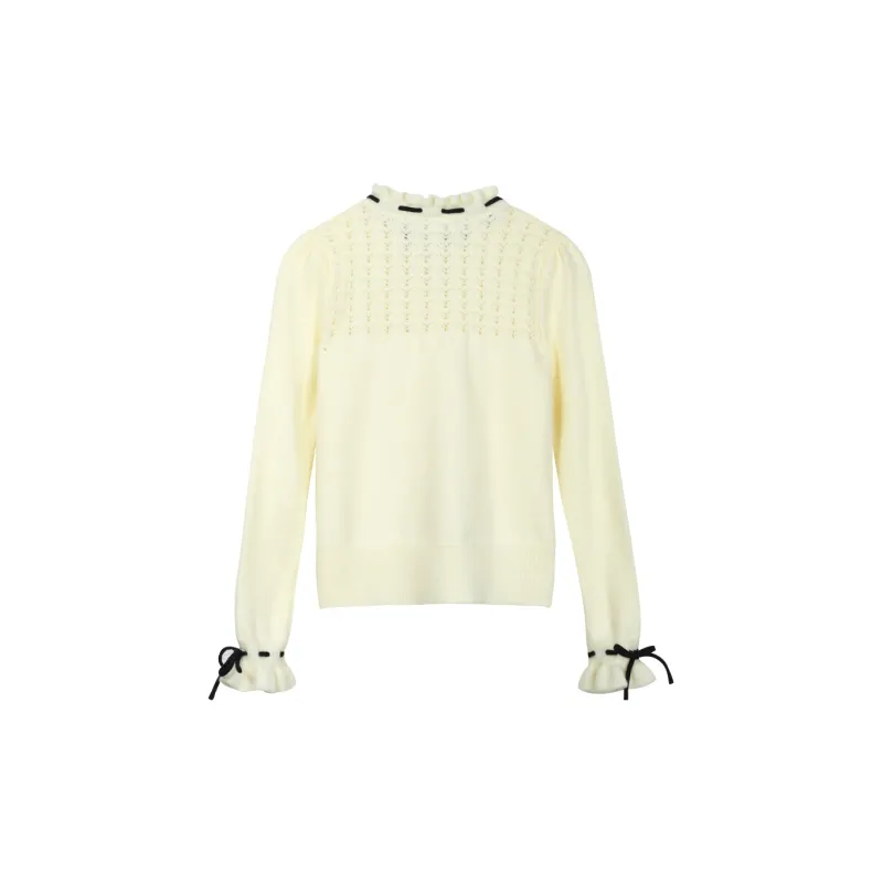 MISHOW Knitwear Women's Cream Snow Cap-1