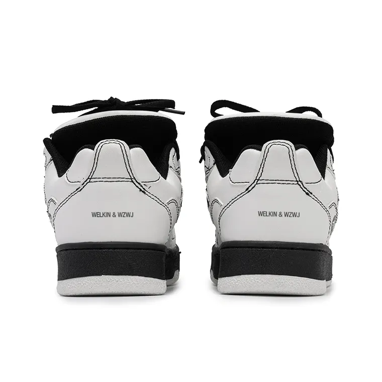 WELKIN&WZWJ Puffy Shoes Wear resistant, Lightweight, Breathable, And Non slip. Low Top Skateboard Shoes Unisex-18