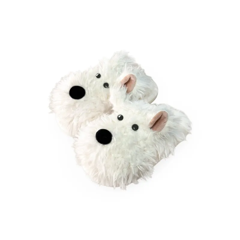 Dream Eater Home Slippers White/Brown-0