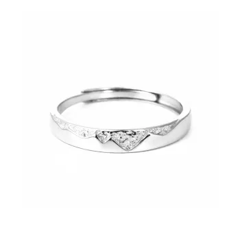FOREVER MELODY 925 Sterling Silver Rings Men's Silver
