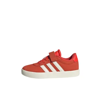 Adidas VL COURT 3.0 Anti Slip Wear Resistant Low Top Kids' Skateboarding Shoes Red White Children Aged 3 7 Years Old