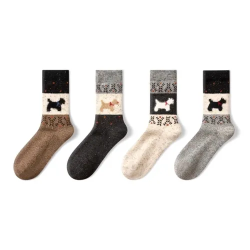Primeet Mid Calf Socks Women's 4 Pack