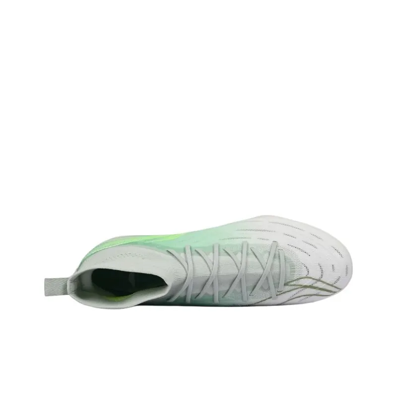 LiNing TF Rubber Broken Studs Artificial Ground Cushioning Anti-Slip And Wear-Resistant Soccer Shoes Men's White Green-2
