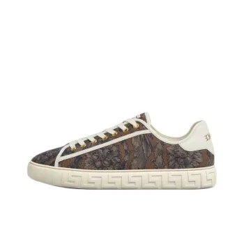 FANSIZHE Barocco Greca Low Top Skateboard Shoes Men's Brown