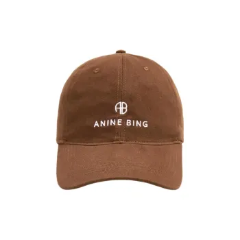 Anine Bing Cotton Twill Baseball Caps Women's Brown