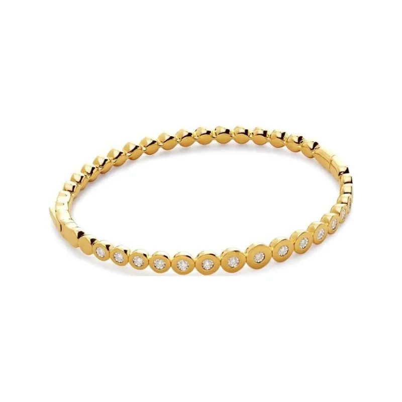 Monica Vinader 18kt Gold Vermeil Diamond Bangle-1