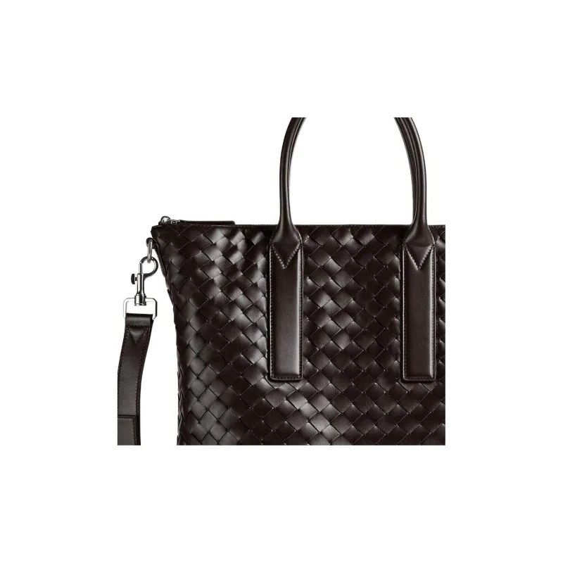 Bottega Veneta Calfskin Tote Bag Shopping Bag Shoulder Bag Crossbody Bag Handbag Men's Fire Red-3