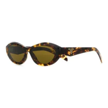 PRADA Acetate Oval Sunglasses Unisex Tortoiseshell