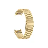 Luxury Gold/Button Style Three-Link Metal Strap