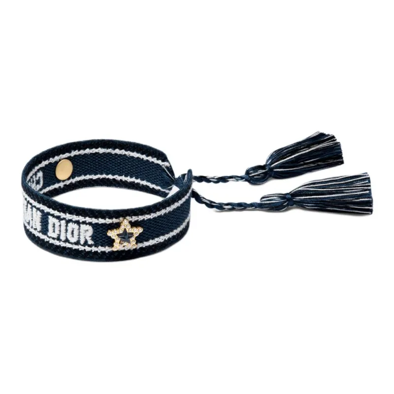 DIOR Logo Embroidered Bracelet-0