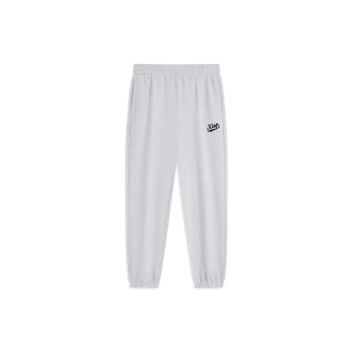 XTEP Knitted Sports Pants Unisex Light Heather Gray 7