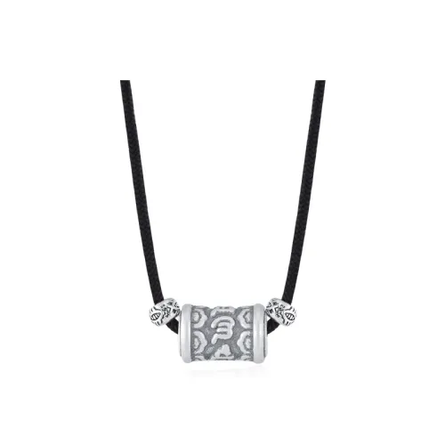 GUCCI 925 Sterling Silver Necklaces Unisex Silver