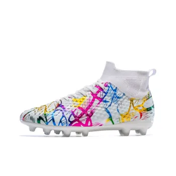 BIANSULONG Soccer Shoes Unisex Low Top White