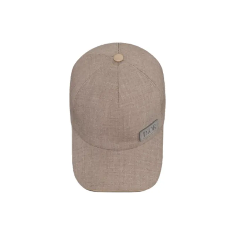DIOR Cotton, Sheepskin, Cashmere Baseball Caps Unisex Beige-2