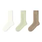 Women's Socks (White+Cardamom Green+Hot Cocoa)