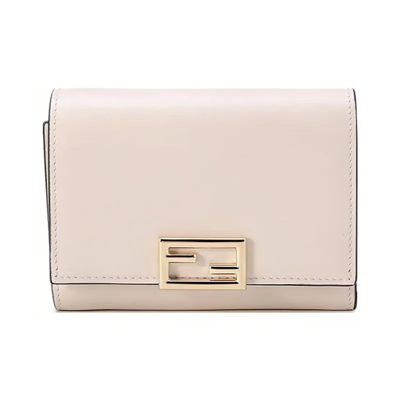 FENDI Leather Wallet Women's Ecru-0