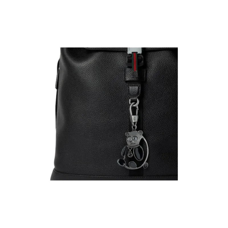 GUCCI Metal Keychain Bag Accessory Unisex Silver & Black-2