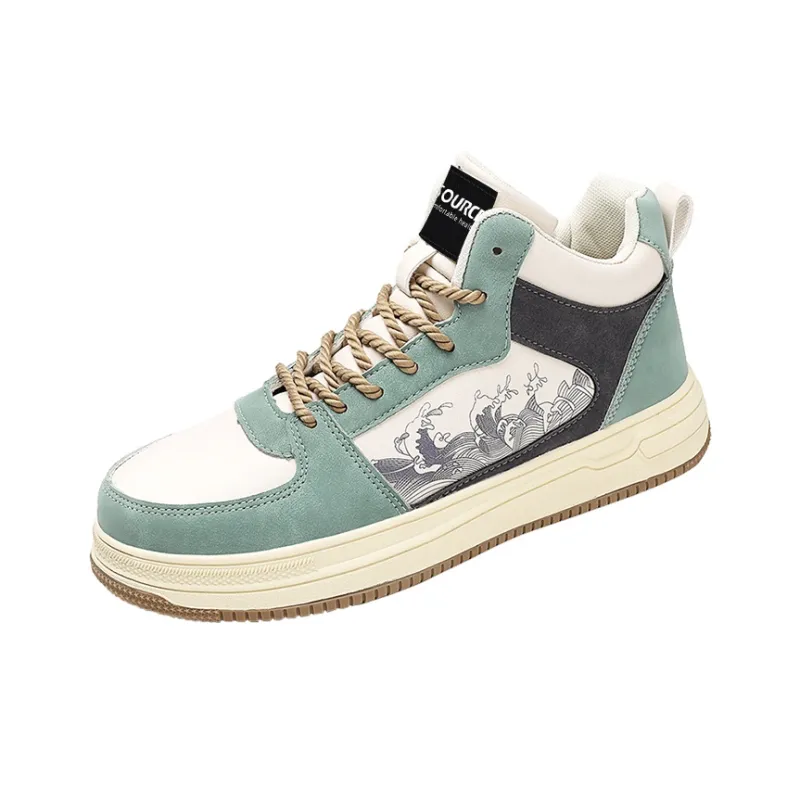 SOURCE Coverage Slip Resistant Impact Resistance Wear Resistant Breathable High Top Skateboard Shoes Men's-4