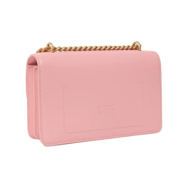 PINKO Love Bag Polyamide Crossbody Bag, Shoulder Bag Mini Women's Pink-1